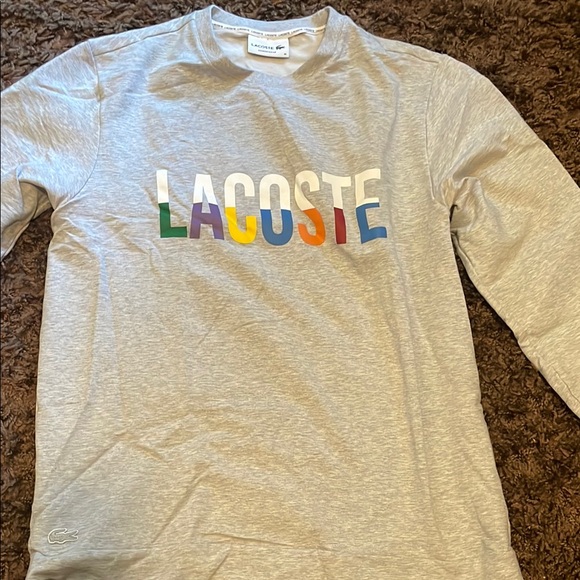 Lacoste M fits like S Gray Logo Shirt